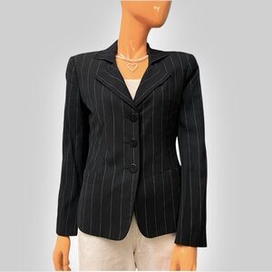 GIORGIO ARMANI Single Breasted Pinstripe Blazer Jacket